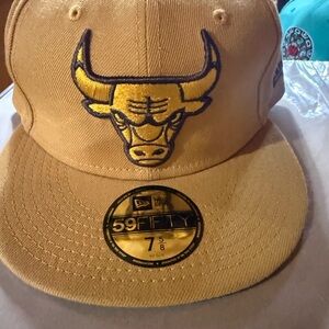 Chicago Bulls New Era Gold 59FIFTY Cap